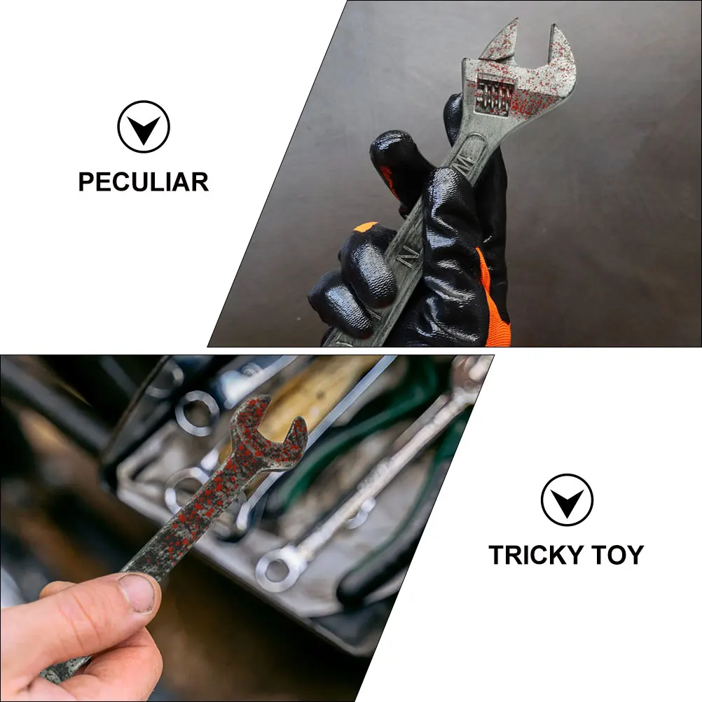 

3 Pcs Fake Wrench Bloody Spanner Props Haunted Haunted House Prop House Escape Room Halloween Party Toy Scary Decoration