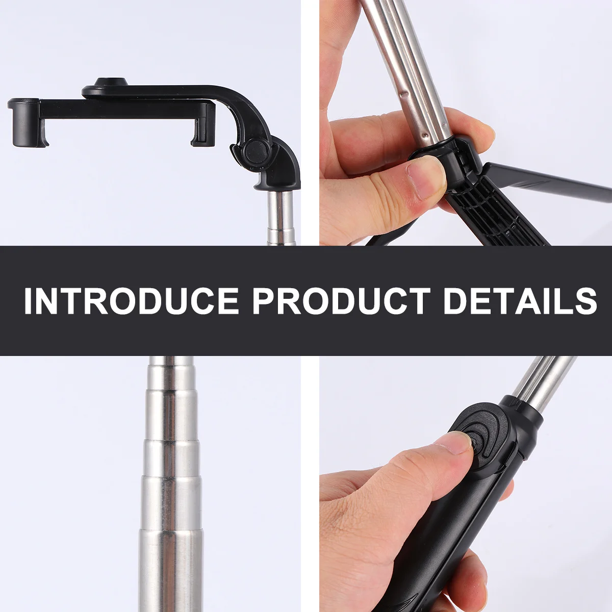

2 in 1 Professional Selfie Stick Tripod 76Cm Telescopic Wireless Remote Phone Holder Clip Stand Portable Phone Tripod Selfie Rod