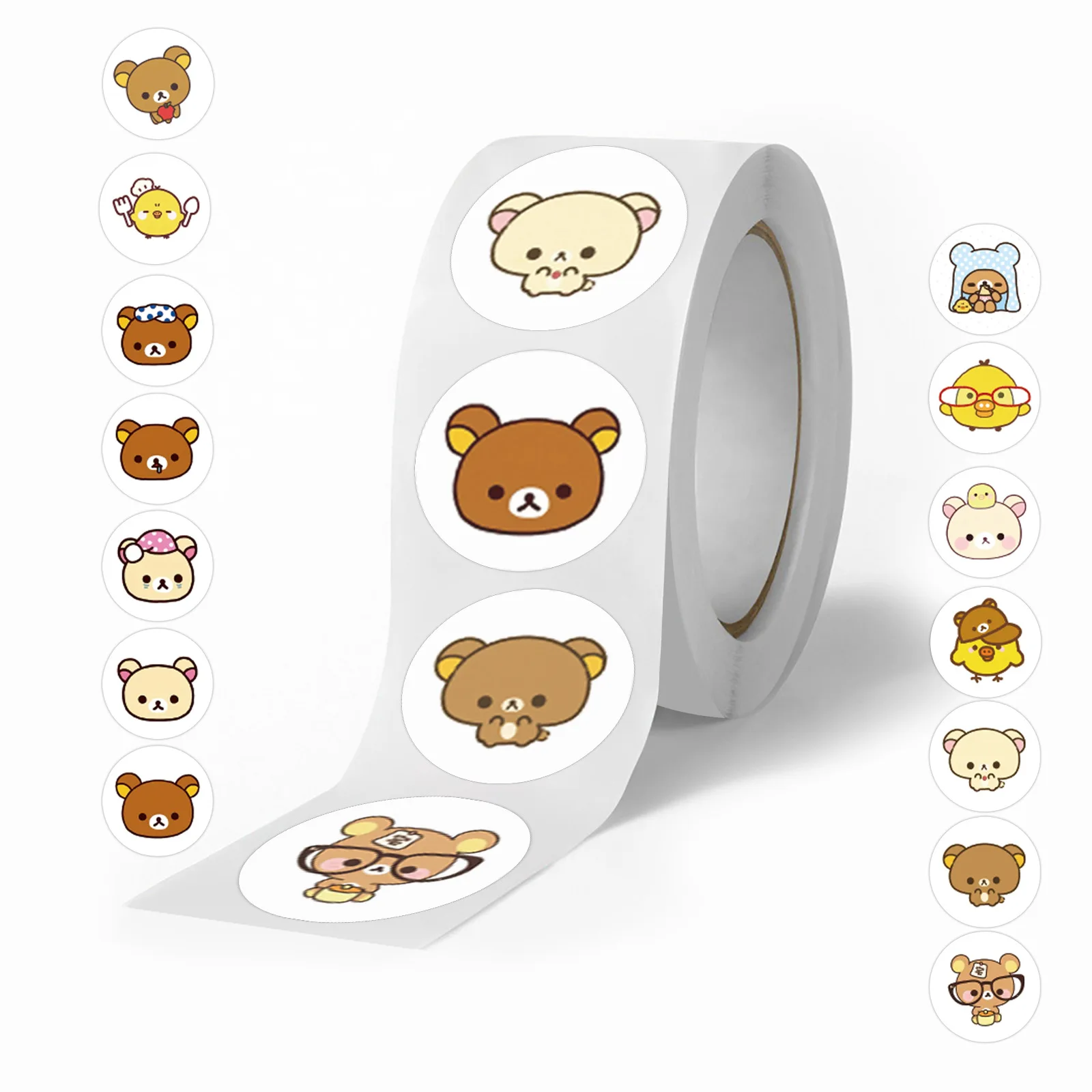 500PCS Kawaii Rilakkuma Anime Stickers Cute Cartoon for Phone Desktop Luggage Sticker DIY Girls Birthday Gift Stickers