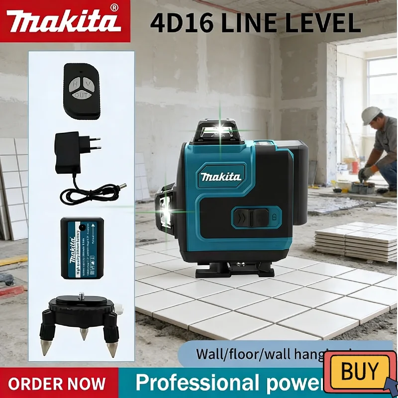 

Makita High-Precision Green Light Laser Horizontal Vertical 16-Line 360° High-Precision Wall-Mounted Portable Tools