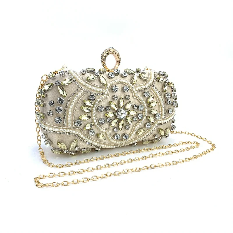 Jonlily Ladies Luxury Evening Bags Wedding Bride Clutch Party Purse Women Shoulder Bags Female retro Diamonds Handbag -KG1597