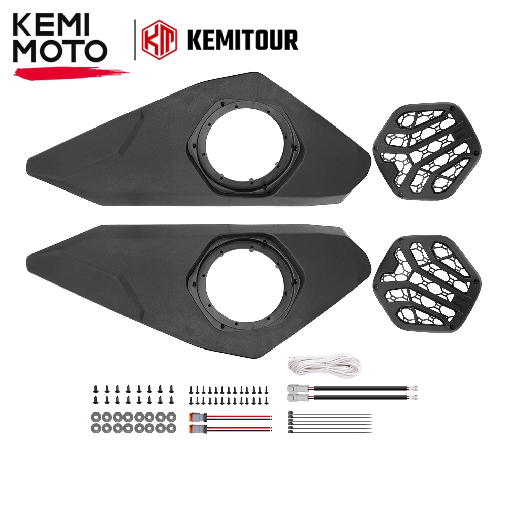 6.5 "deia porta inferior dianteira alto-falante pods para can-am maverick r x rs 999t 2024-2025 alto-falantes gabinetes pods painéis de montagem