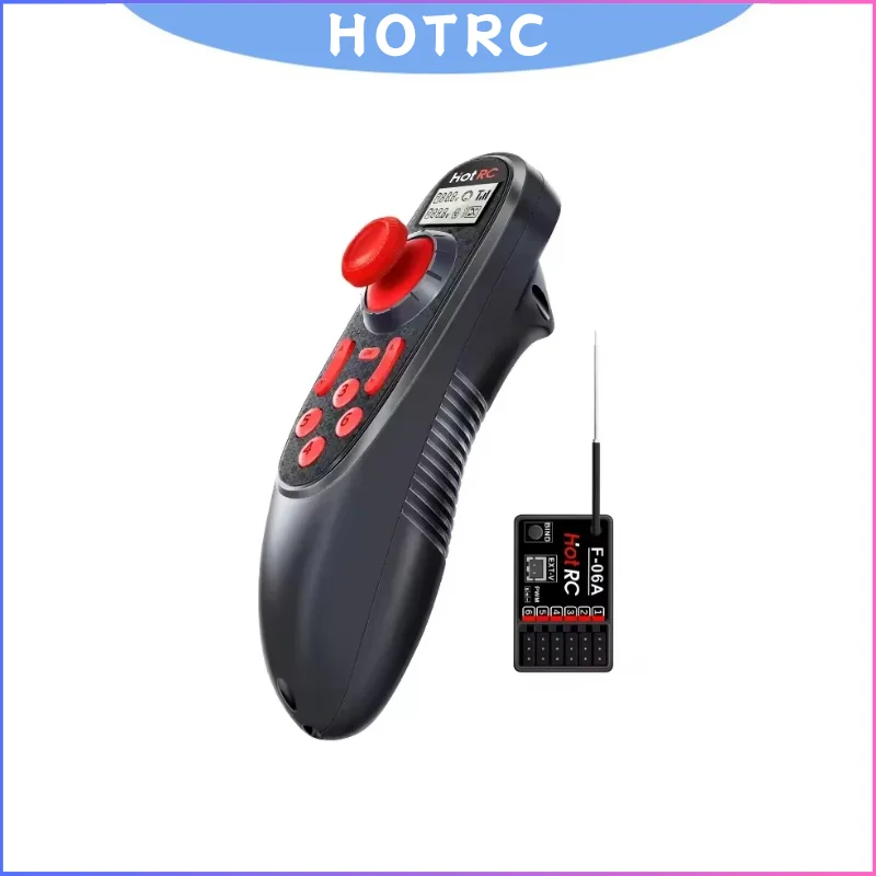 

HotRC DS-600 2,4 ГГц 6-канальный цифровой радиопередатчик с 6-канальным приемником F-06A PWM для моделей радиоуправляемых лодок, автомобилей, грузовиков, дронов