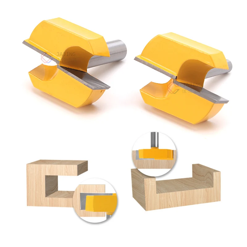 1PC Cleaning Bottom Router Bits with 8mm Shank,2-3/16 Cutting Diameter for Wood Surface Planing Router Bit