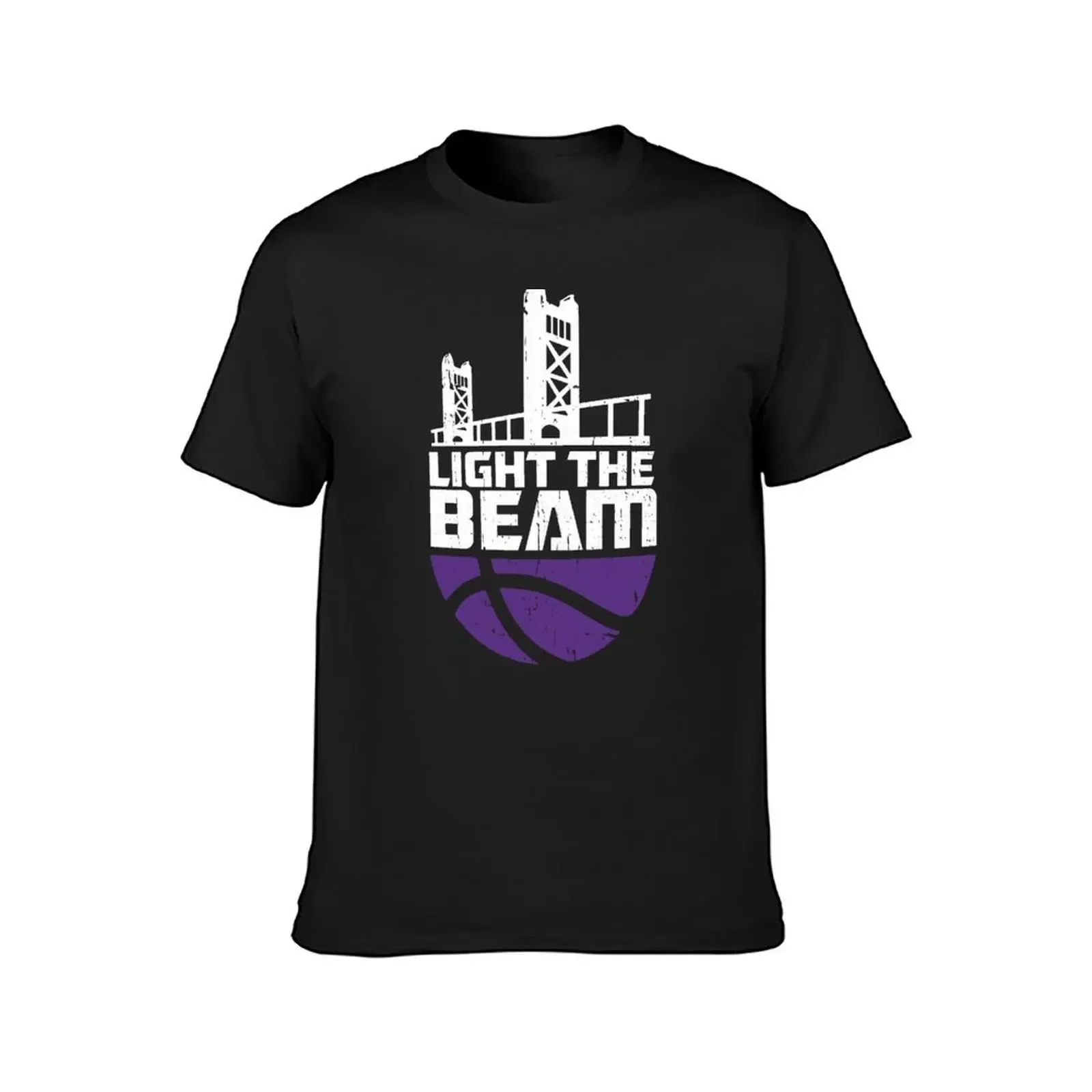 Light The Beam - Sacramento Basketball T-Shirt man t shirt blue archive vintage t shirts shirts graphic mens clothes