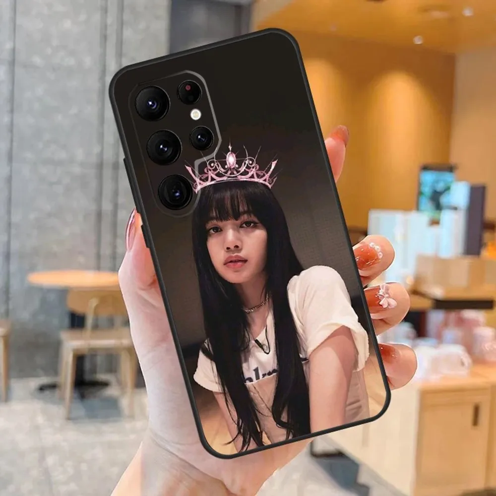 Kpop Singer L-Lisa Phone Case For SamsungS24,S23,S22,S21,S20 Ultra Pro S10,S30Plus,S9,20lite Ultra Black Cover