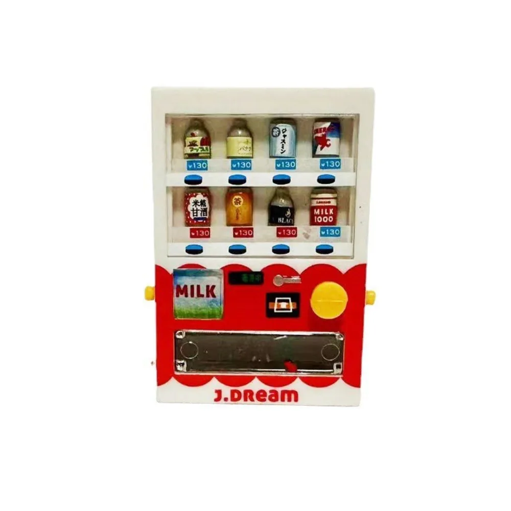 Educational Simulation Drinks Vending Machine Arcade Game Console Mini 1: 12 Doll House Cute Decoration Children Gift