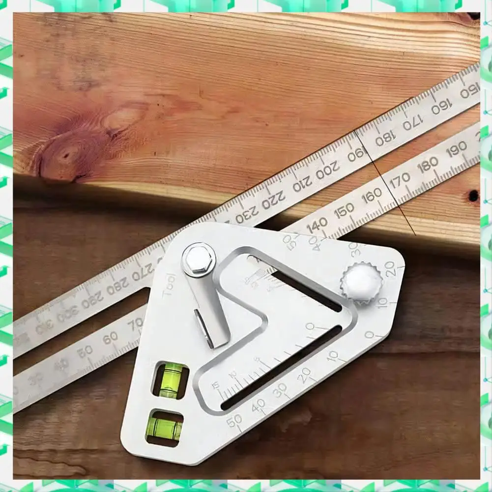 

FIZP 1 Pcs Stainless Steel Woodworking Triangle Ruler Premium Adjustable Protractor Building Decoration Measuring Tools