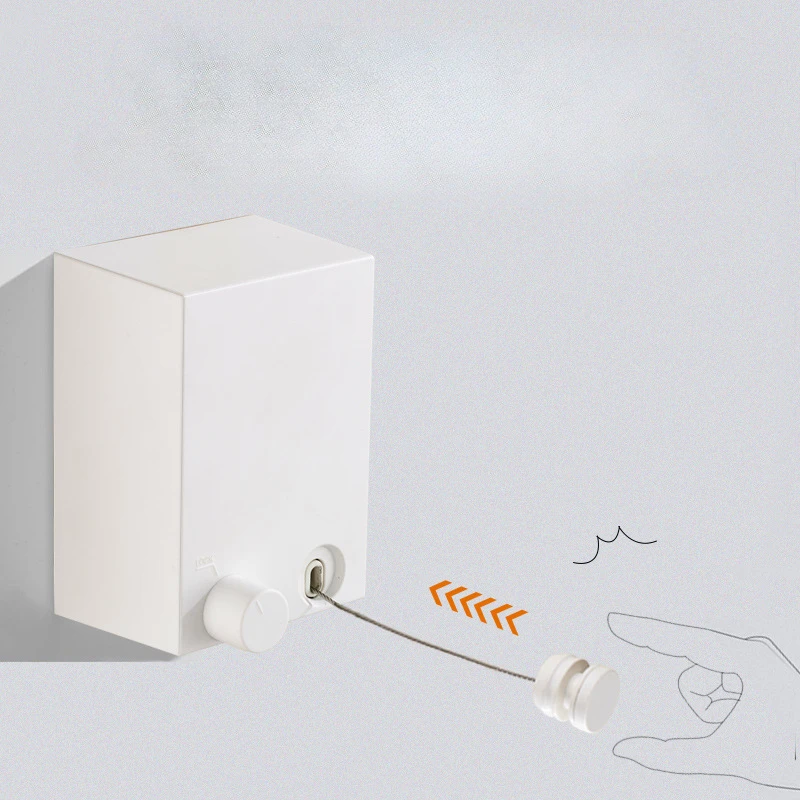 Retrátil Wall Hanging Varal, Indoor Steel Wire, Invisible Cabide, Secagem Rack, Hotel, Sem Soco, Hotel