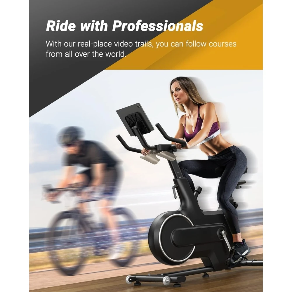 Indoor Cycling Bike, Exercise Bike for Home with Magnetic/Auto Resistance, Bluetooth Stationary Bike, and iPad Holder