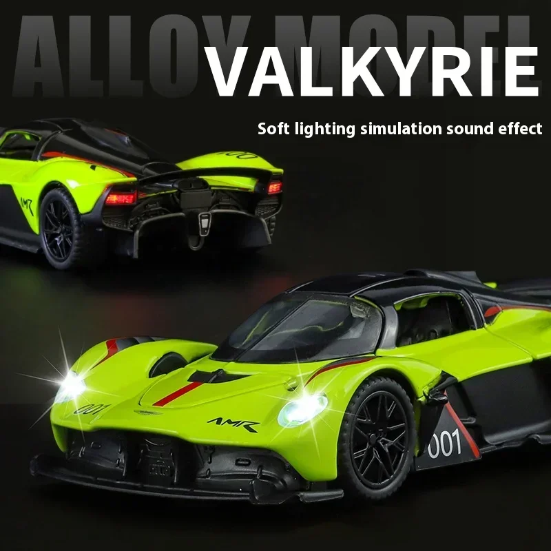 1:32 Aston Martin Valkyrie AMR 001 Super Sports Car Alloy Diecast Metal Model Car Collectibles Decoration Hobby Toy Gift Boy