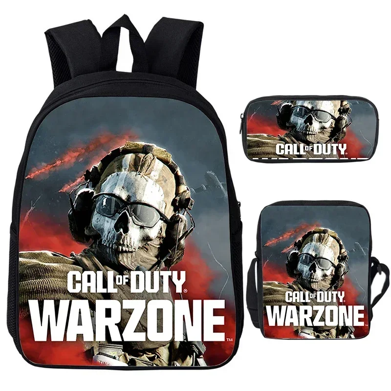 Call of Duty Warzone Printed Backpack 3pcs Set Large Capacity Schoolbag Laptop Bookbag Girls Boys Waterproof Daypack Cool Bag