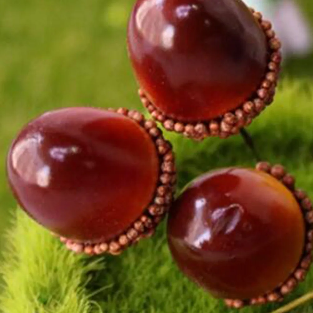 

50Pcs Artificial Acorn Ornament Realistic Decorative Fake Plant for Home Garden Living Room Table Holiday Party