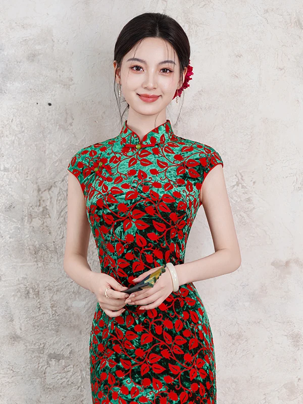 

Red Long Qipao Dr Improved Version 2026 New Summer Wear Daily Chinese Sle Faionable Slimming Gown Breathable ort Sve