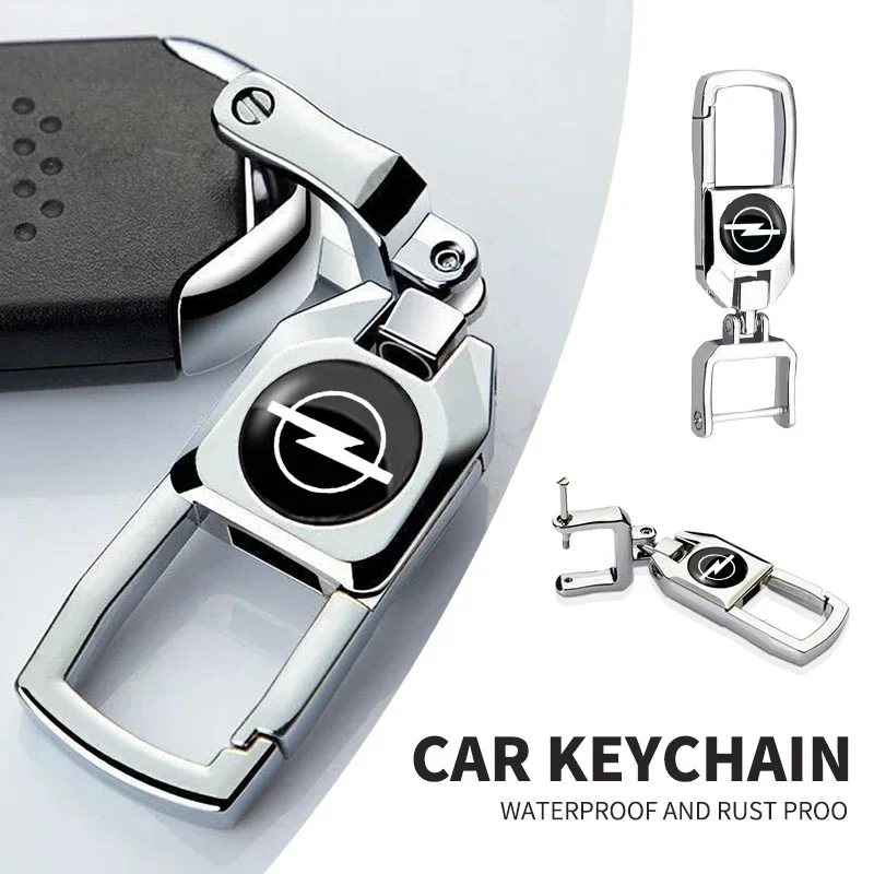 3D Metal Car Badge Key Chain Decorative Keychain Ring For Opel Meriva Corsa Astra Vivaro Signum Insignia Mokka Adam Combo Junior