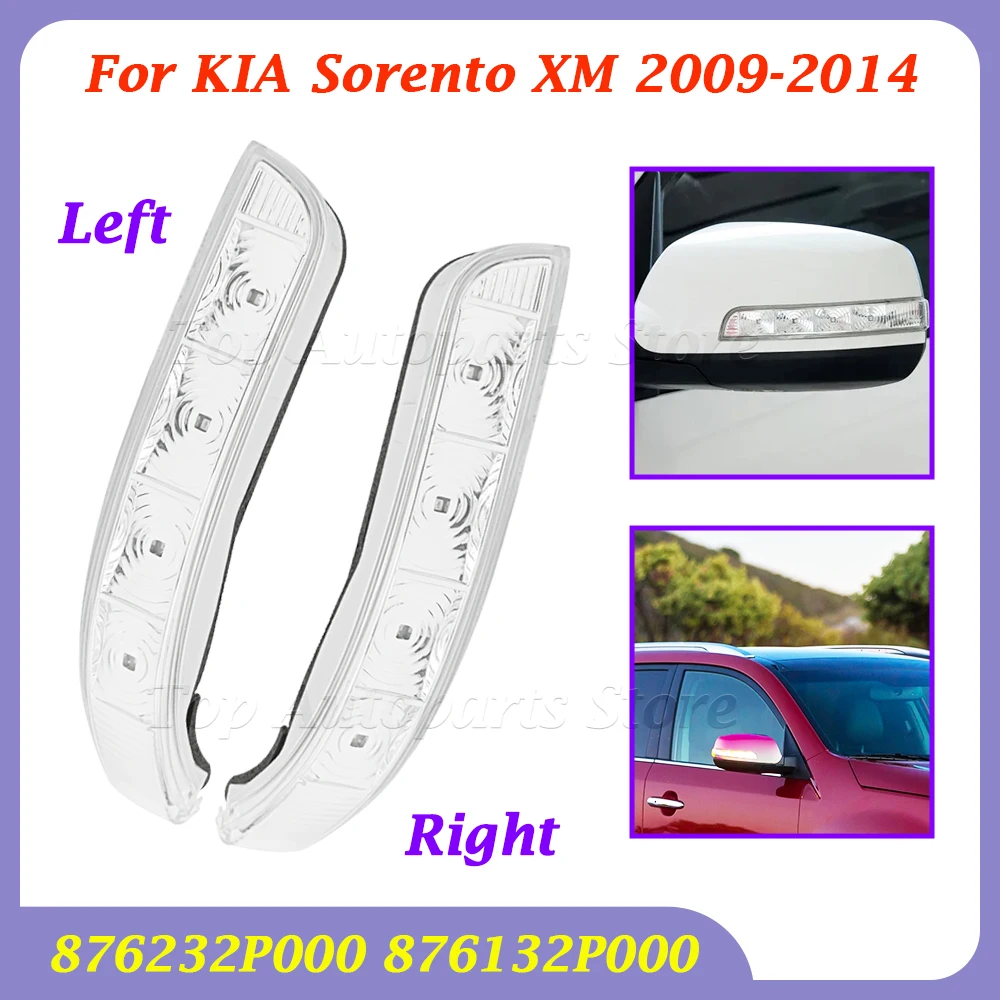 For KIA Sorento XM 09-14 876132P000 876232P000 Car Accessories Rearview LED Turn Signal Light Wing Side Mirror Lamp Repeater