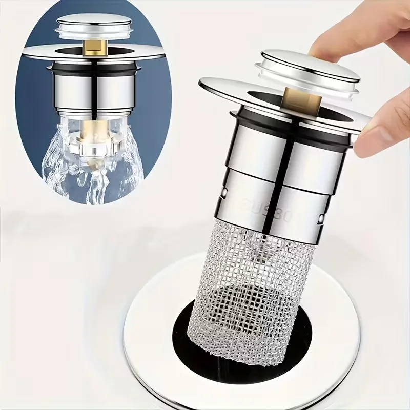 1-20PCS Universal Waschbecken Abfluss Stopper Edelstahl Einfach Installieren Pop Up Sieb Anti Geruch Anti Verstopfen bad Becken Filter