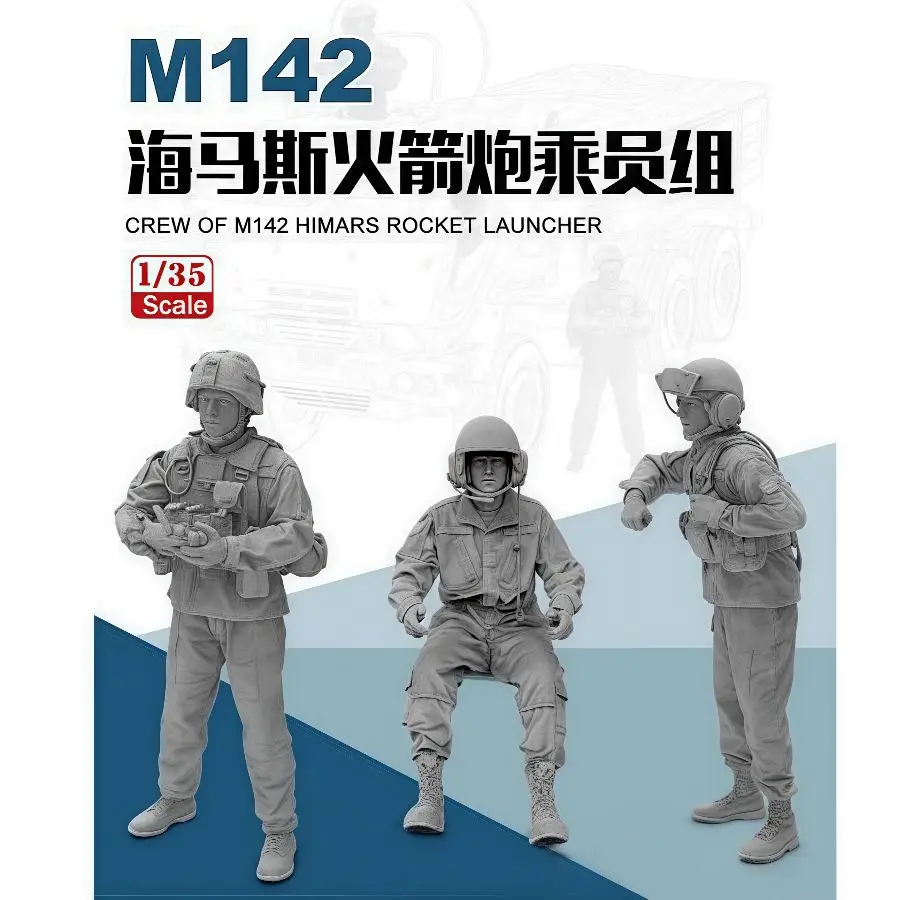 FORE ART (3 أشخاص) 9002 1/35 طاقم مطبوع ثلاثي الأبعاد لقفال الصواريخ M142 HIMARS