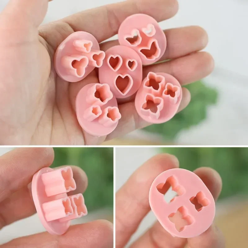 Polymer Clay Cutters Mini Clay Cutters for Polymer Clay Earrings Making 10 Shapes Floral & Leaf & Butterfly Micro Clay Cutters - view 5