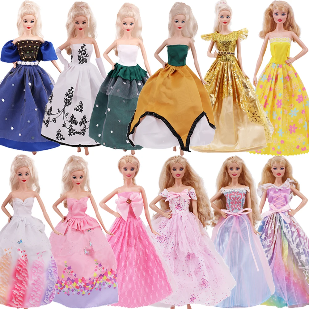 Fashion Doll Clothes Princess Dress Pop Dress Party Costume Wear Skirt For Barbis&Bjd Doll Clothing Accessories Girl's Toy Gift