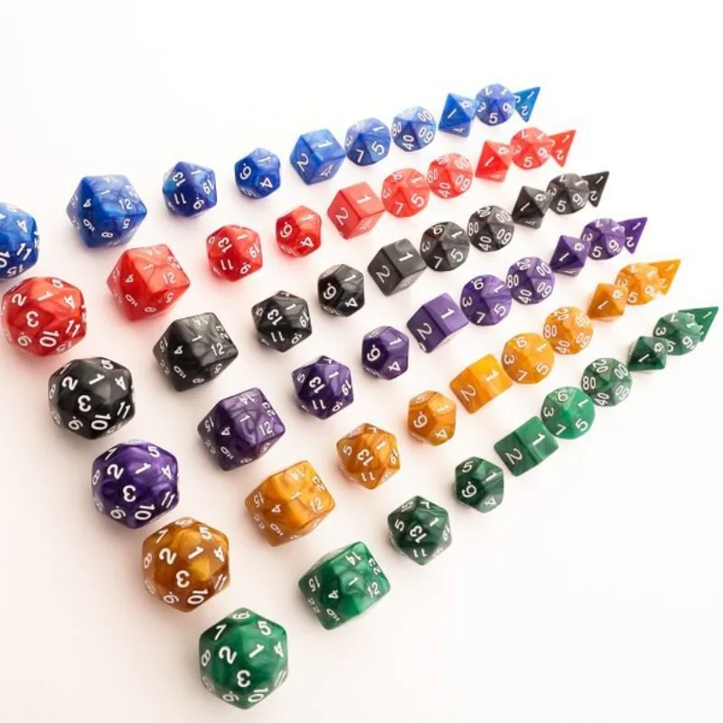 10Pcs/set Multi Sided Dice 4 To 30 Sided Multi Sided Digital Color Dice Board Game Accessories