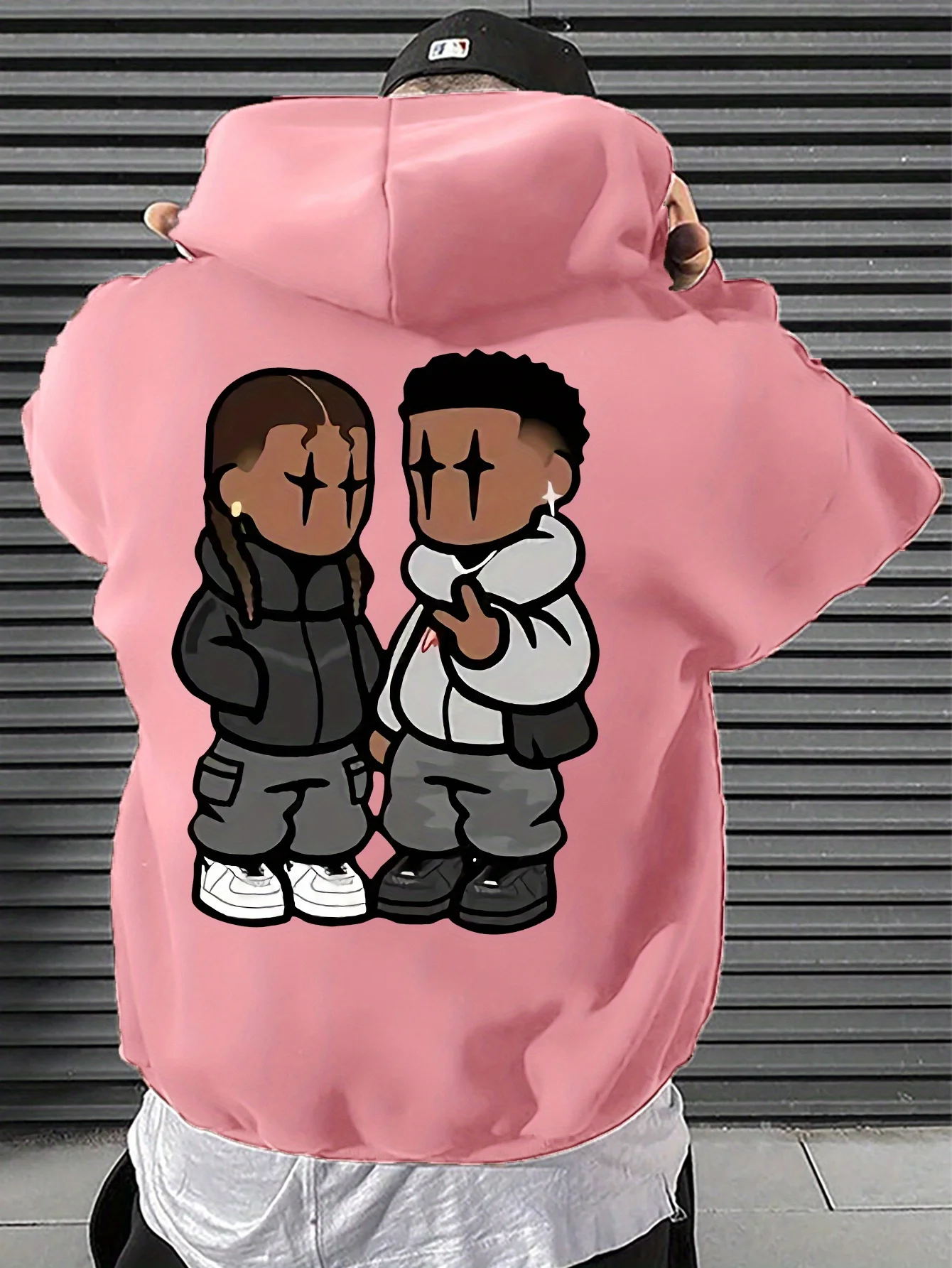 هوديي رجالي بطبعات شخصية كرتونية، سترة كاجوال على طراز الشارع مناسبة لجميع المواسم