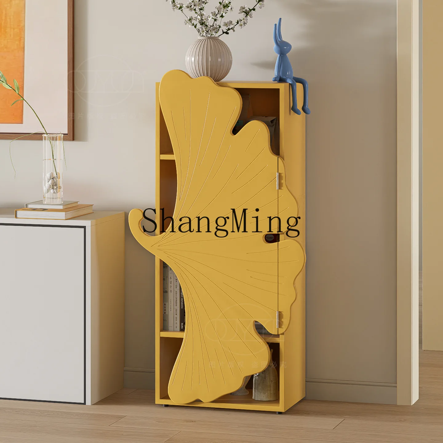 

CL ginkgo locker floor to wall living room multi-layer shelves bookshelf creative bedroom light luxury cabinet