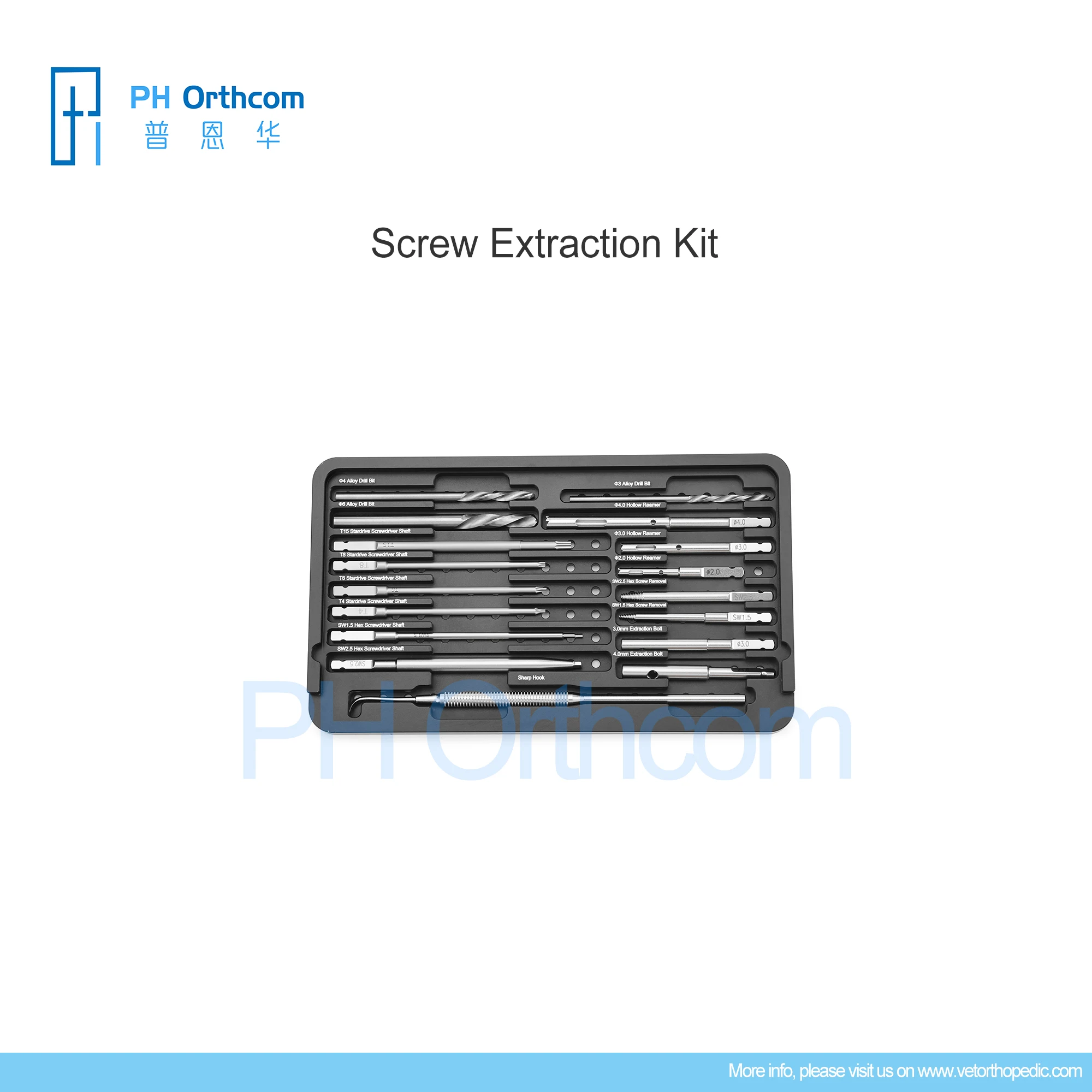 Broken Screw Removal Screw Extraction Kit Orthopedic Veterinary Instrument Set Pets: Medical Equipment for Animal Care