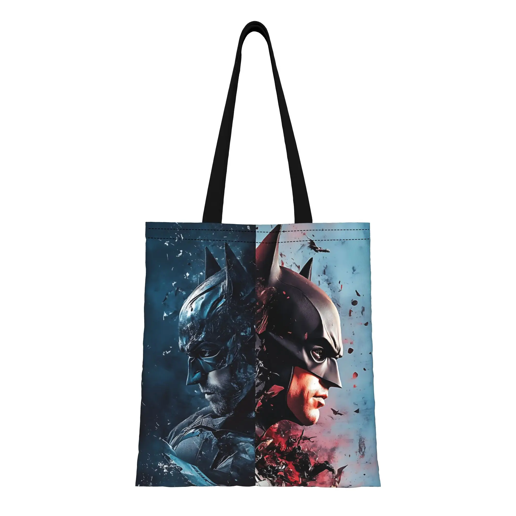 

1PC batman The Dark Knight Reusable Double Sided Canvas Tote Bag Shoulder funko Handbag