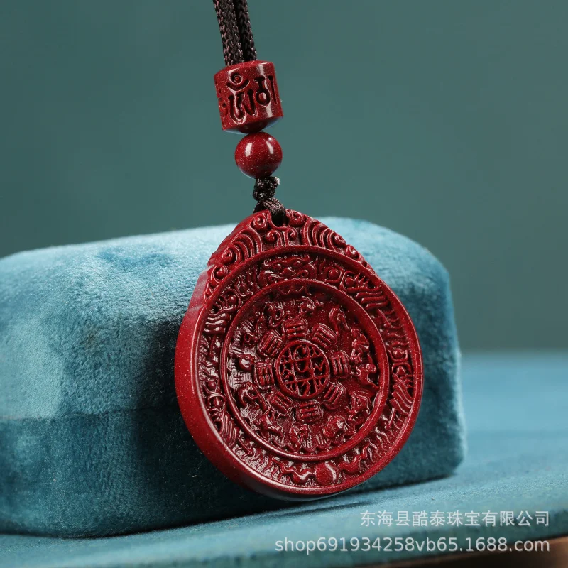 Factory Supply Small Size Protective Talisman Charts Pendant High Content Purple Gold Sand Twelve Zodiac Fashion Pendan