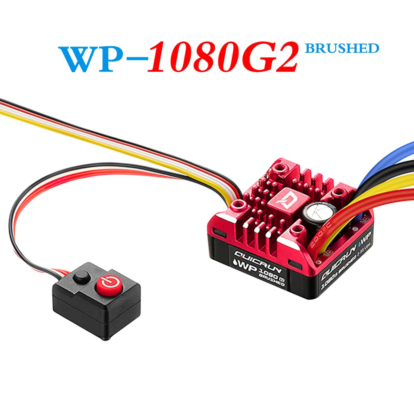 

Hobbywing QuicRun ESC 1:10 1/8 Upgrade 1080 G2 Crawler Brush Brushed WP 80A Electronic Speed Controller 540 550 775 Adaptation