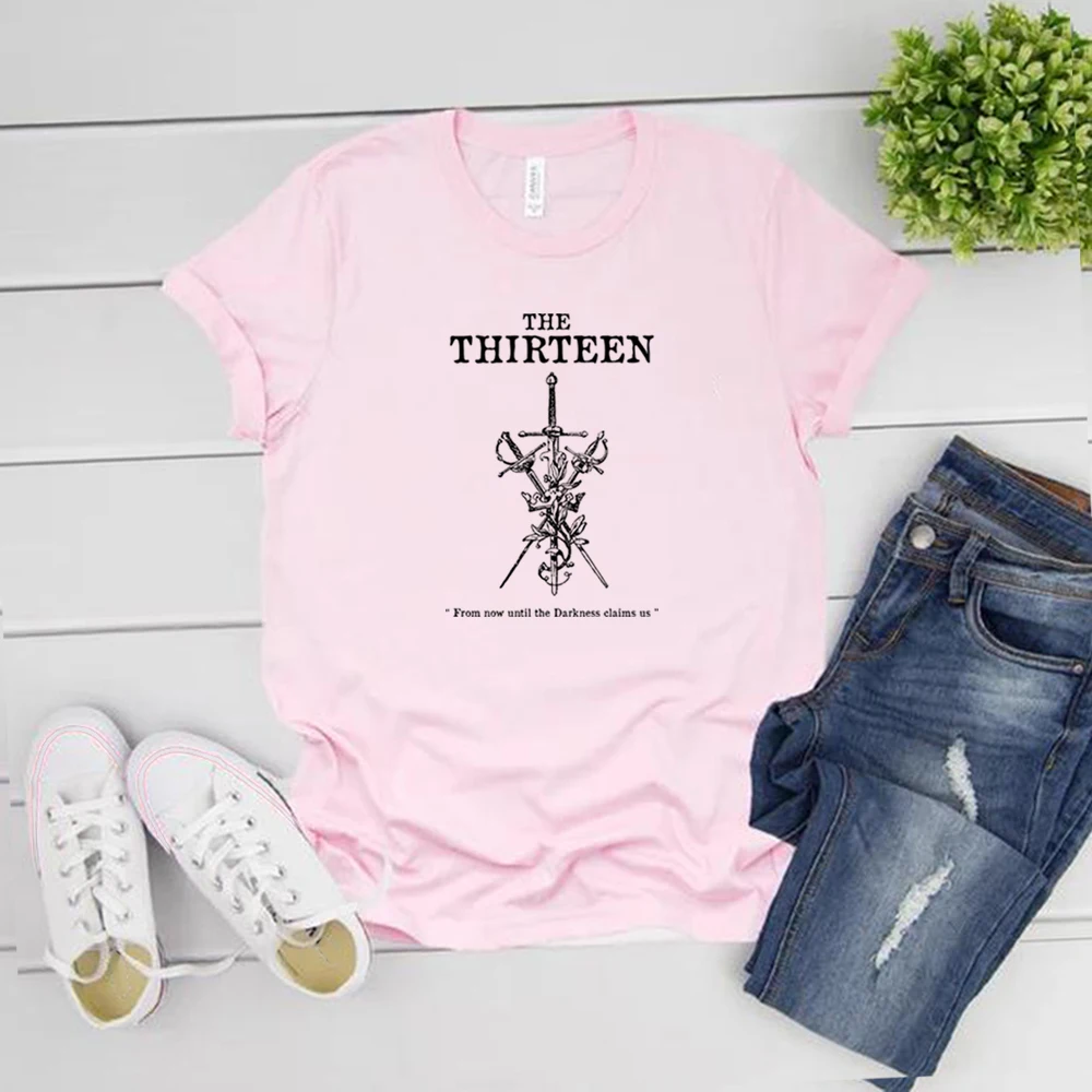 The Thirteen T Shirt Sarah J Maas Throne of Glass Shirt Bookish Merch Women Graphic T Shirts Short Sleeve Vintage Tshirt Tops