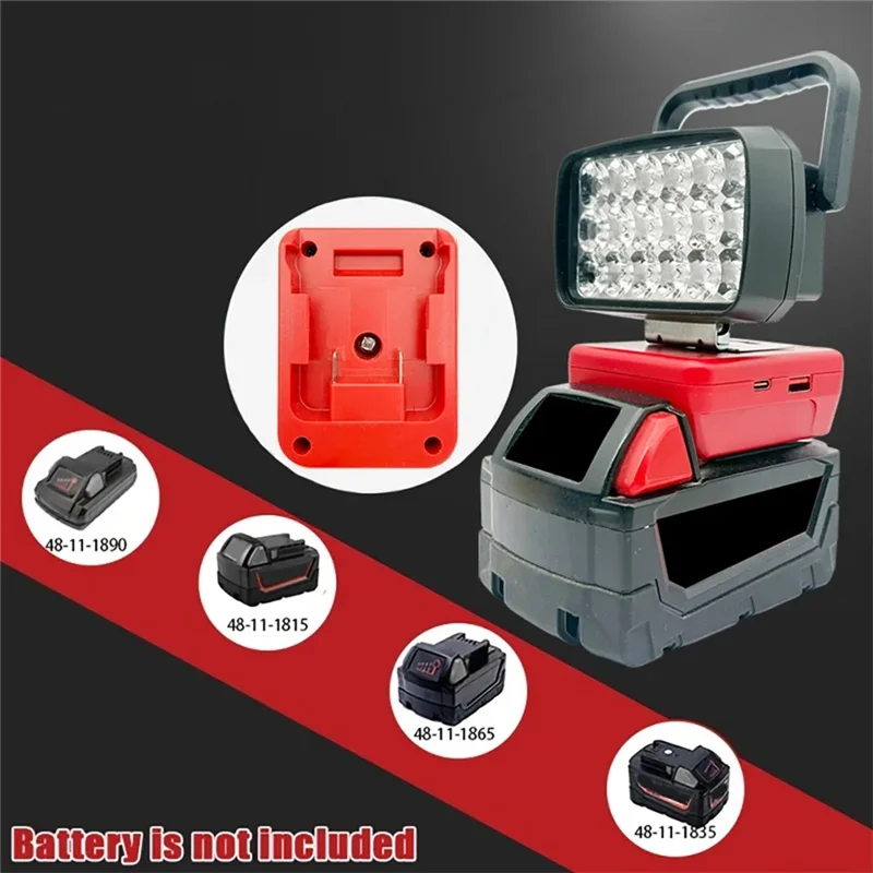 Luz de trabalho LED GYTB-18 Beads para luz de emergência de acampamento com bateria de lítio de 18V