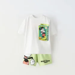 Casual Summer Costume 1-6Age Boys Cartoon Print TShirt +Shorts 2 Piece Set Cartoon TShirt Shorts Toddler Cute Tops Loose Shorts