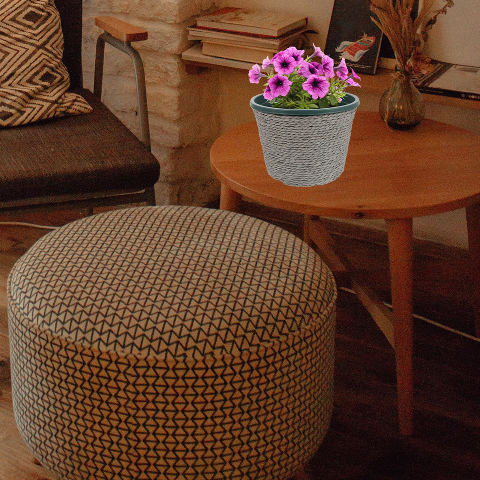 

Rope Woven Flowerpot Paper Rope Yellow 22x15cm Plant Pots Indoor Nursery Household Storage Container Decorative Basket