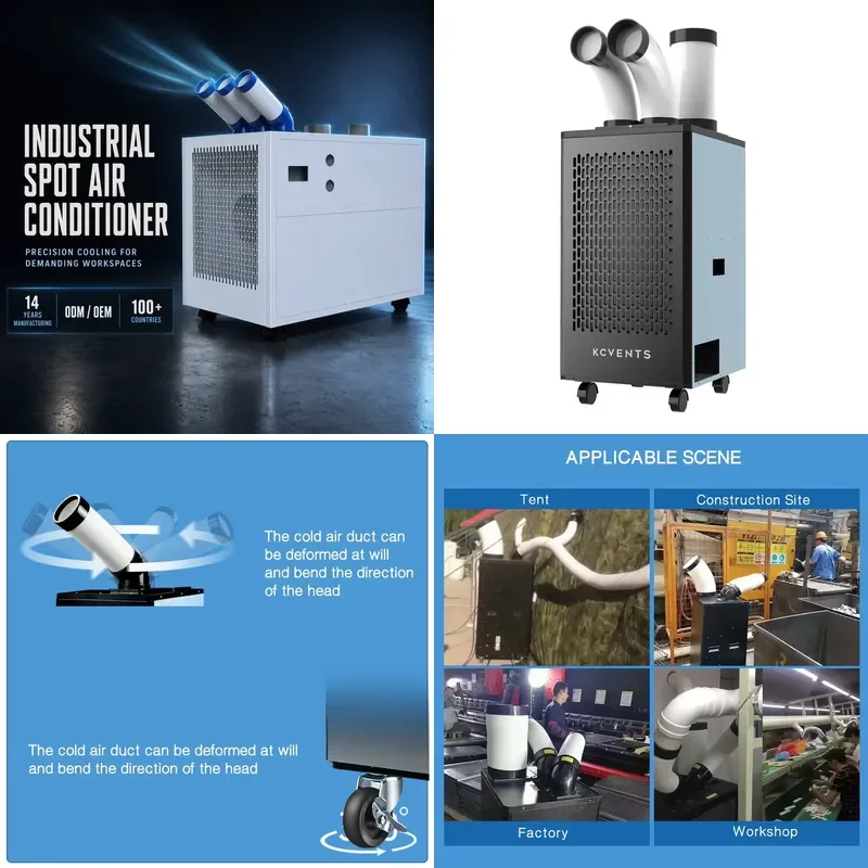 for Kcvents New 12000 BTU Cabinet Air Conditioner with Built-in Dehumidifier 7L Water Tank Motor Ventilation Air Volume