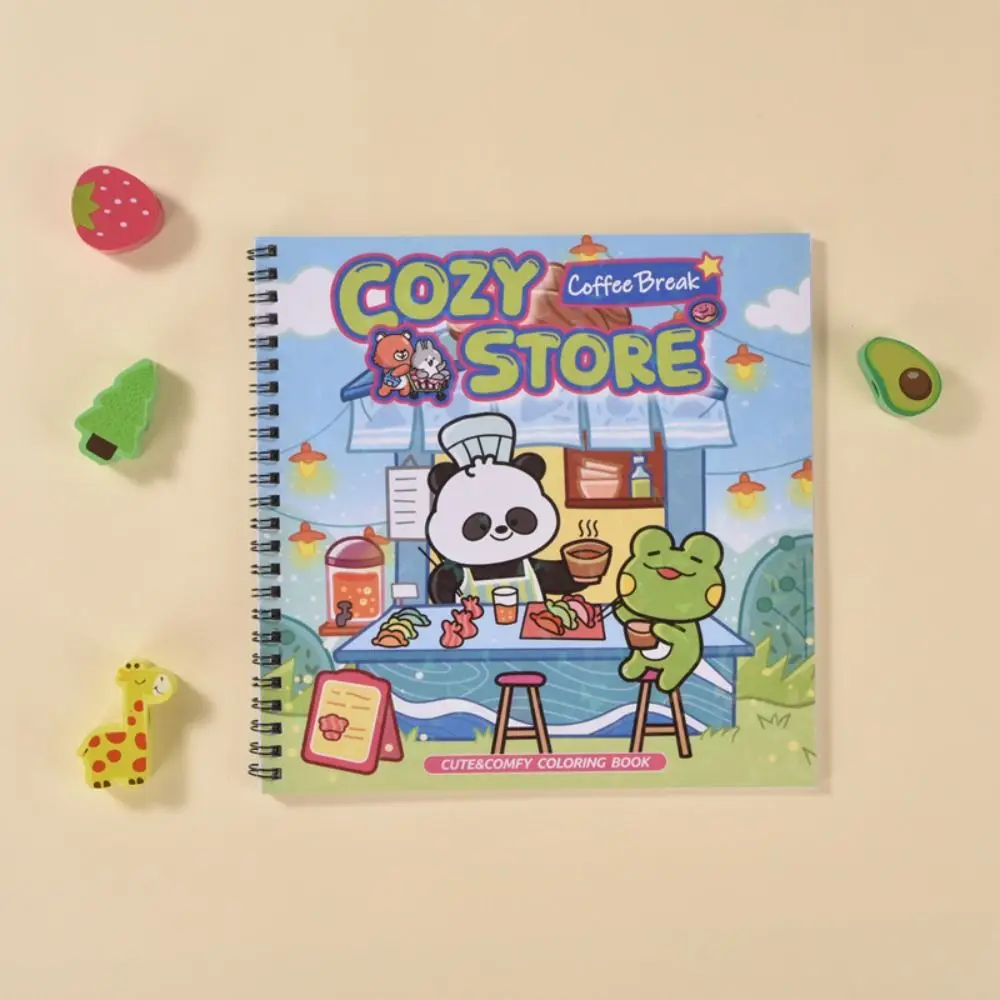 Cute Relaxation Gift Coloring Book Educational In Cozy Moments Graffiti Painting Book Doodles Book Adults and Teens
