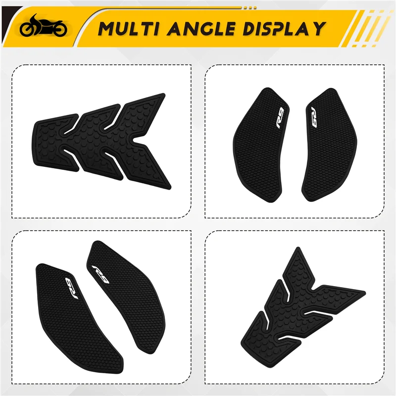 

AUTO Motorcycle Tank Protector Anti-Slip Stickers Decal Knee Grip Tank Pad For YZF R9 YZF-R9 2025-