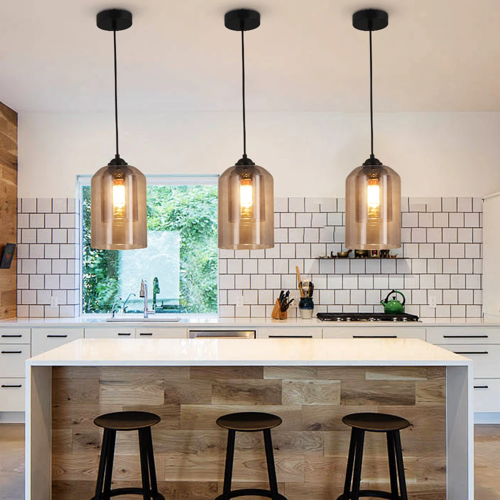 Glass Led Pendant Light Modern Chandelier Minimalistic Ceiling Lamp Kitchen Island Bedroom Hanging Fixture Lustre Home Decor image 2