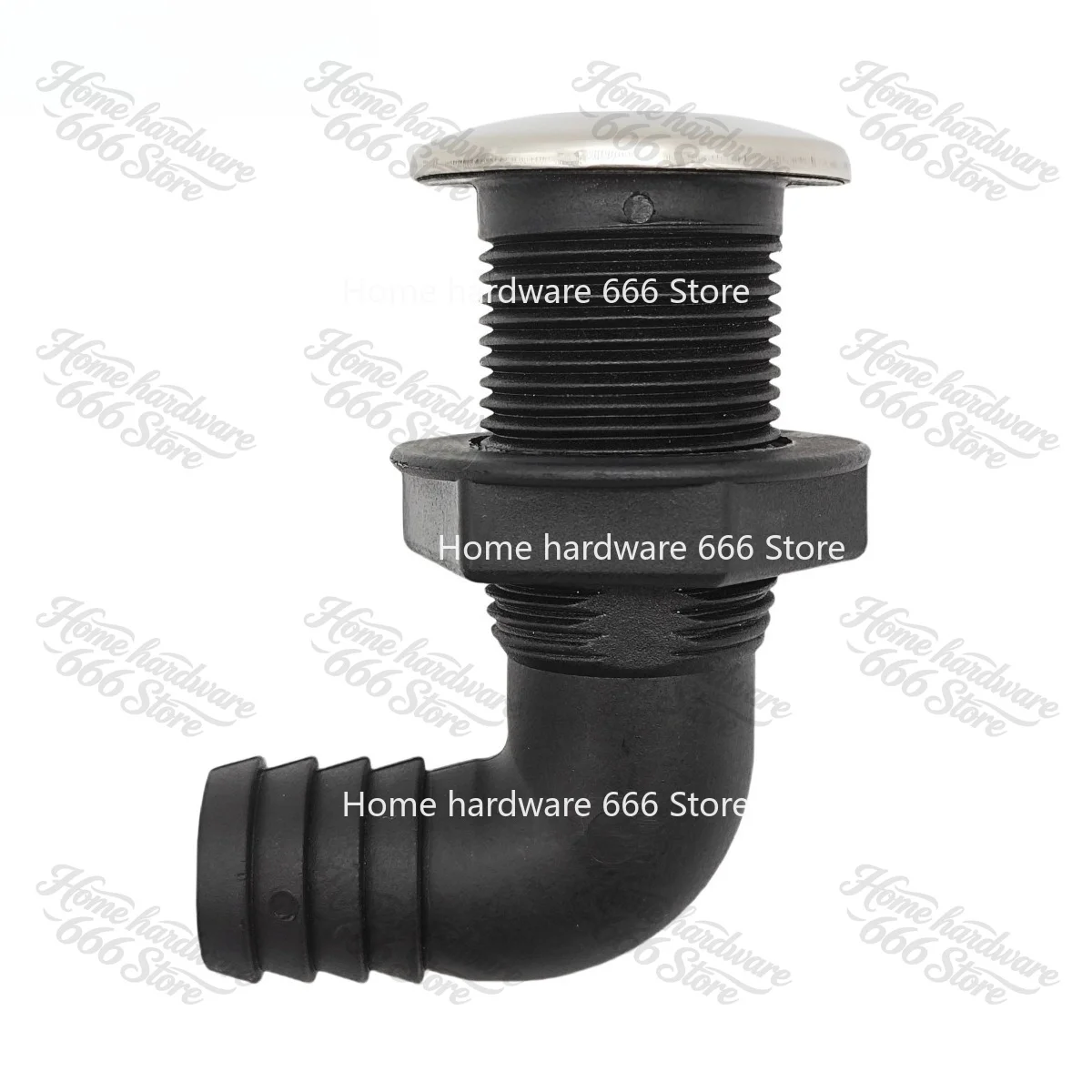 1 Inch Black Nylon 316 Stainless Steel Cover Elbow Water Outlet Yacht Marine Hardware Accessories