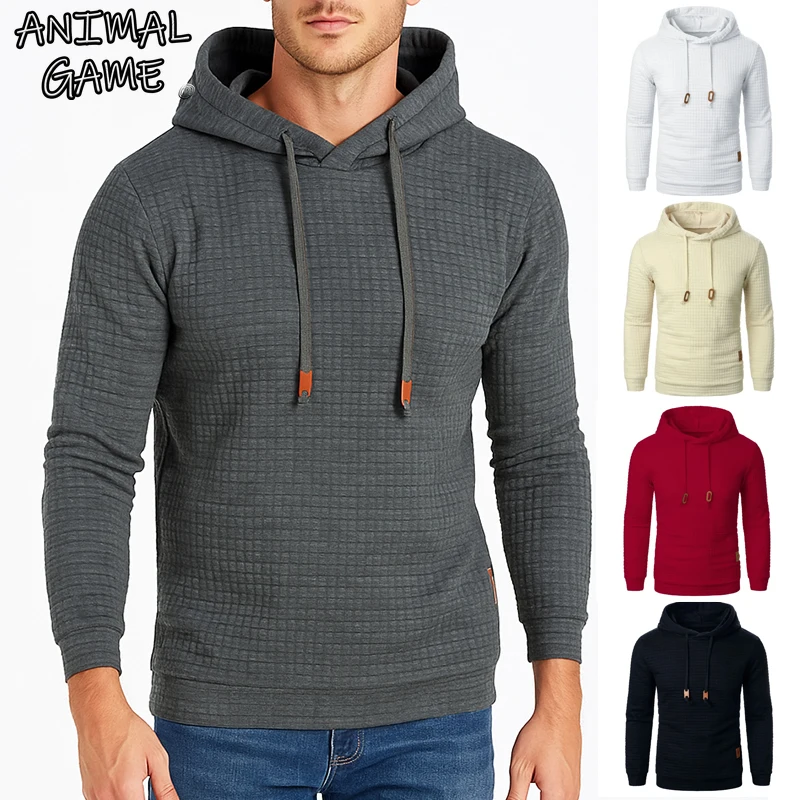 

Мужские повседневные толстовки с капюшоном для игры в животных, дышащие однотонные походные пуловеры, клетчатые спортивные пальто, уличная одежда, спортивный костюм для мужчин