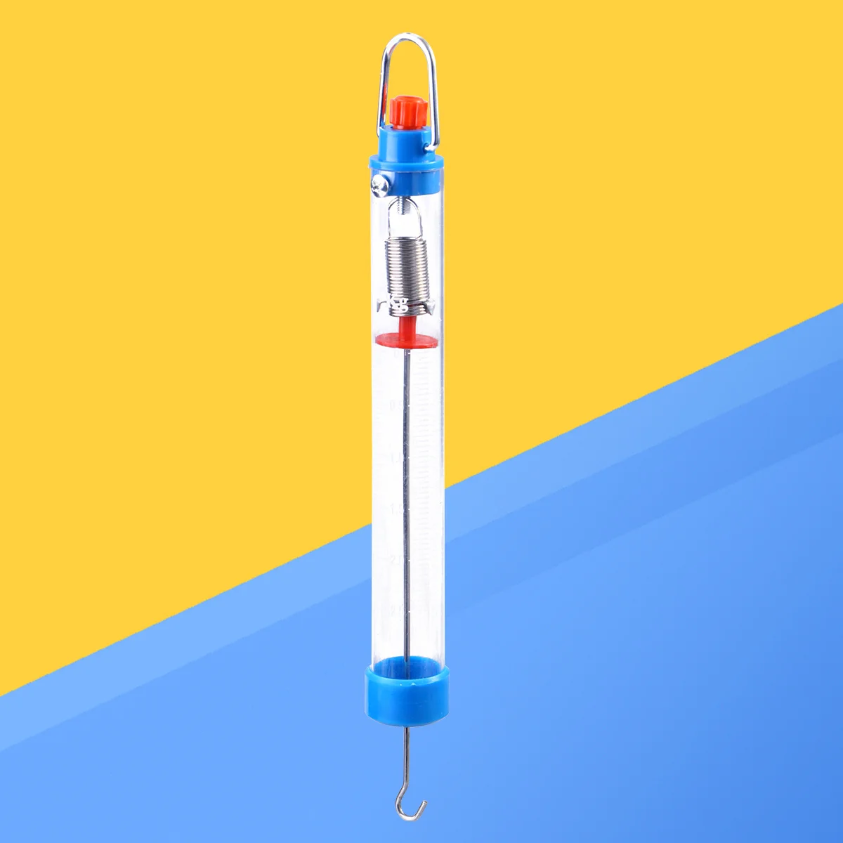 

25N/2500G Transparent Spring Scale Mechanical Hanging Balance S-Hook Classroom Field Use Stainless Steel Corrosion Resistant