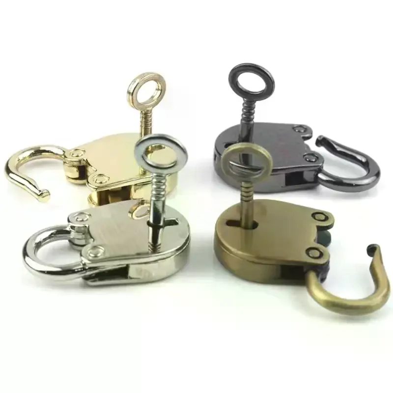 Delicate Cat Head Antique Style Mini Padlock Metal Padlock With Key For Travel Wedding Jewelry Box Diary Book Suitcase
