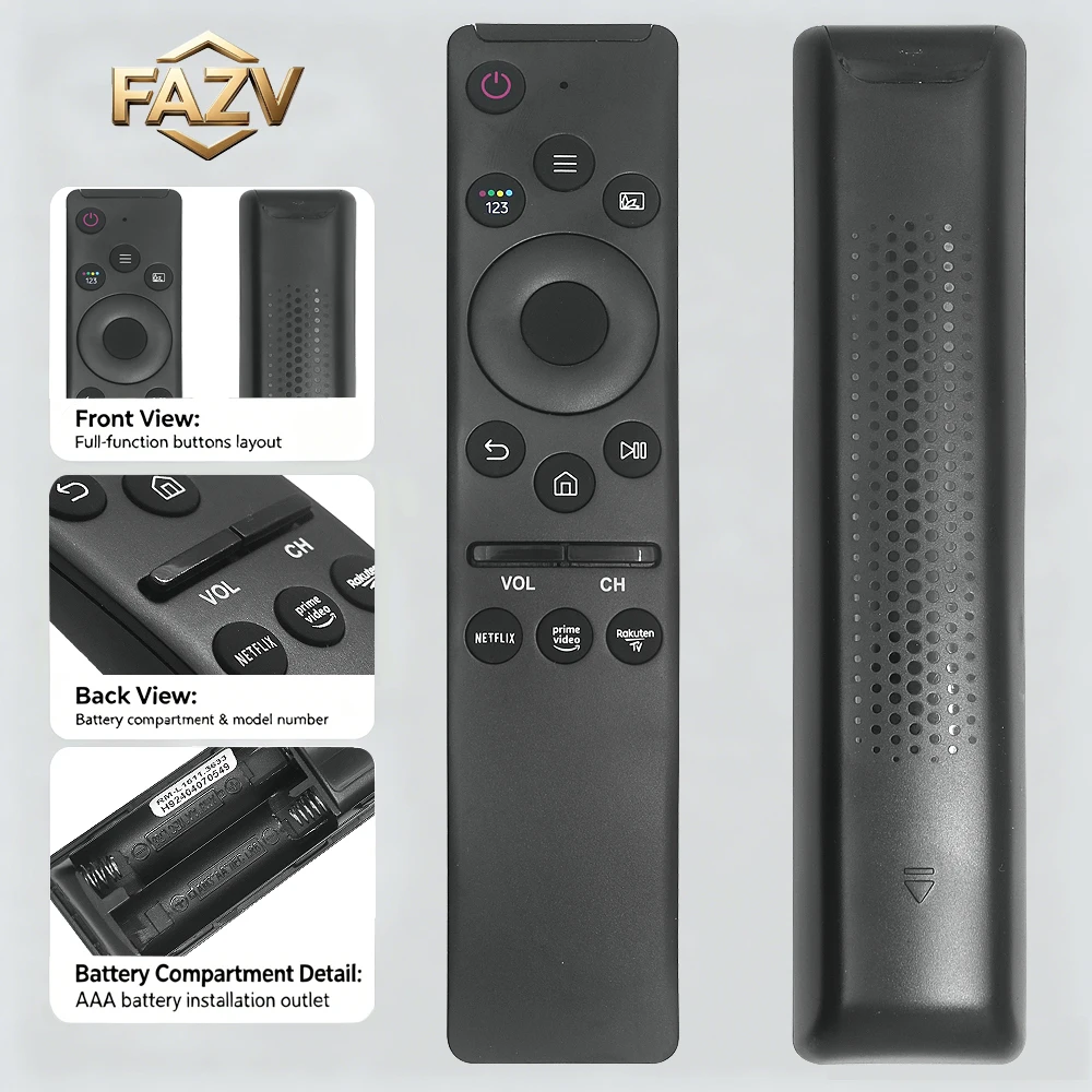 FAZV Universal Remote for Samsung 4K/8K LED LCD Smart TV All BN59 Models (No Voice)
