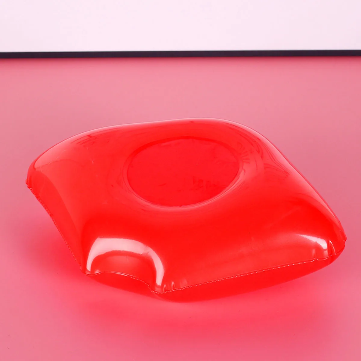 5 قطعة نفخ بولي كلوريد الفينيل أحمر الشفاه أصحاب البيرة المياه كأس تعويم الحصير مثالية لحمام السباحة الشاطئ حفلة السباحة حامل البيرة حصيرة المياه