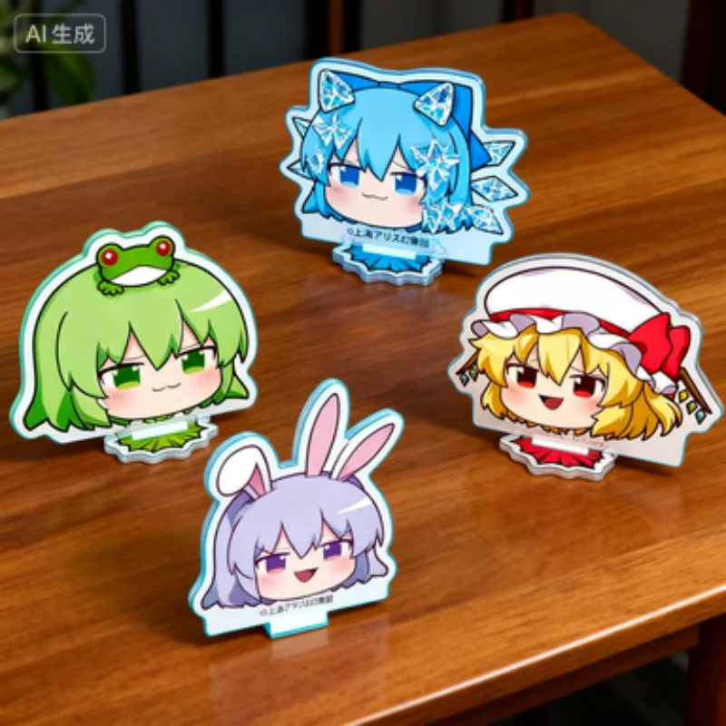 علامة حامل أكريليك لطيفة على طراز Anime TouHou Project Q لتزيين وجمع سطح المكتب