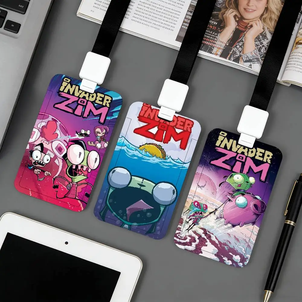 

ANIME I-invader Z-zim Card Holder Applicable To ID Cards Bank Cards Public Transport Cards And Work Card