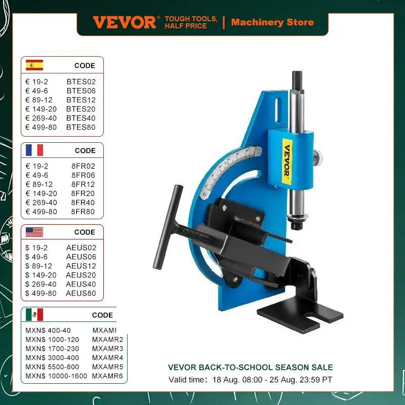 VEVOR Pipe and Tube Notcher Hole Saw Notcher 0-60 Degree Rotation for Plumber Drilling Creating Cracks on Metal, Wood, PVC Board