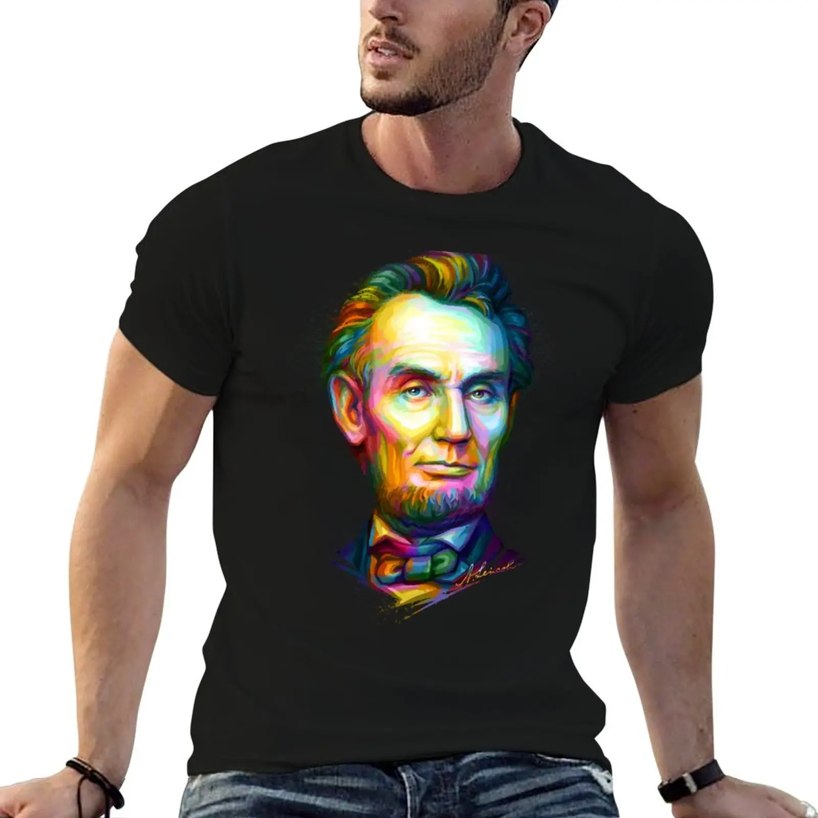 

Abraham Lincoln T-Shirt man t shirt graphic t shirt man cotton t shirts for man cotton funny T-Shirt