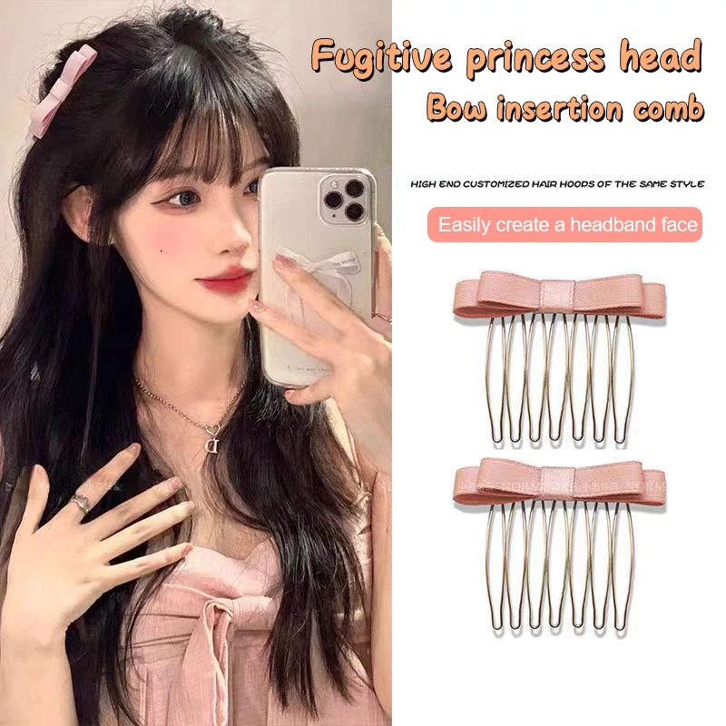 

Princess Style Insert Comb Clip Women Girls Sweet Bangs Clip Hair Pins Back Head Headdress Broken Hair Finishing Tools Hair Clip